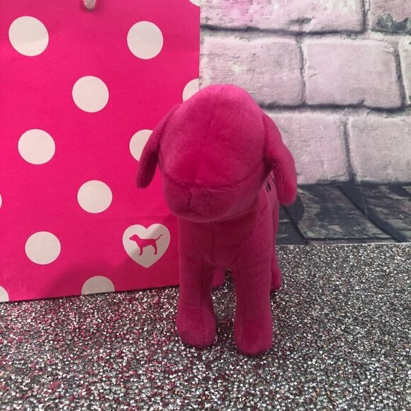 PINK Victoria's Secret Pink Velour Plush Dog - Picture 3 of 4